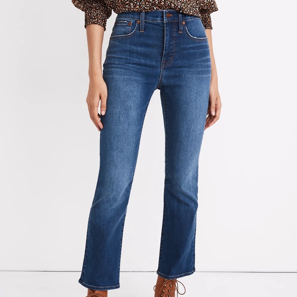 Madewell cropped demi boot jeans